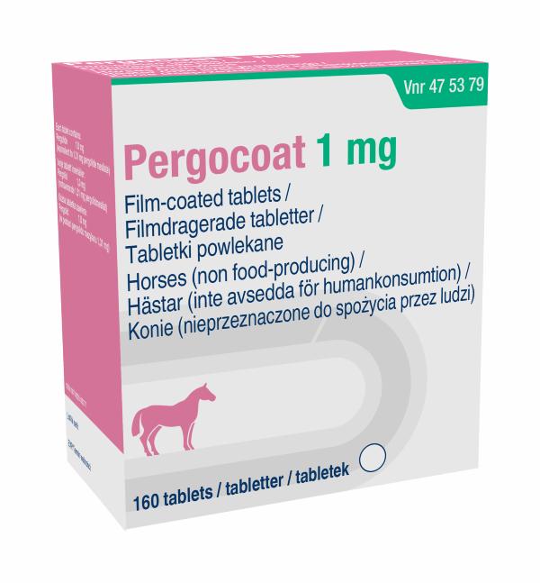 Pergocoat 1mg 160 film-coated tablets for horses